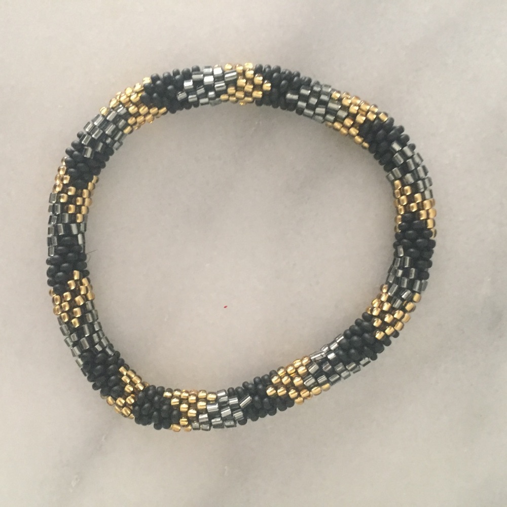 Beaded roll bracelet